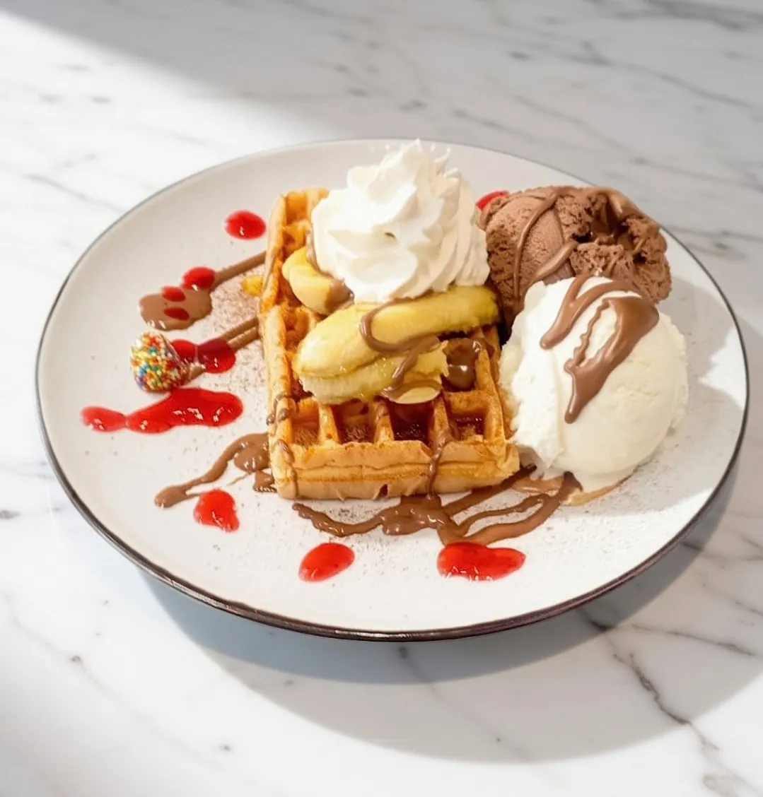 Banana & Bar-One Waffle