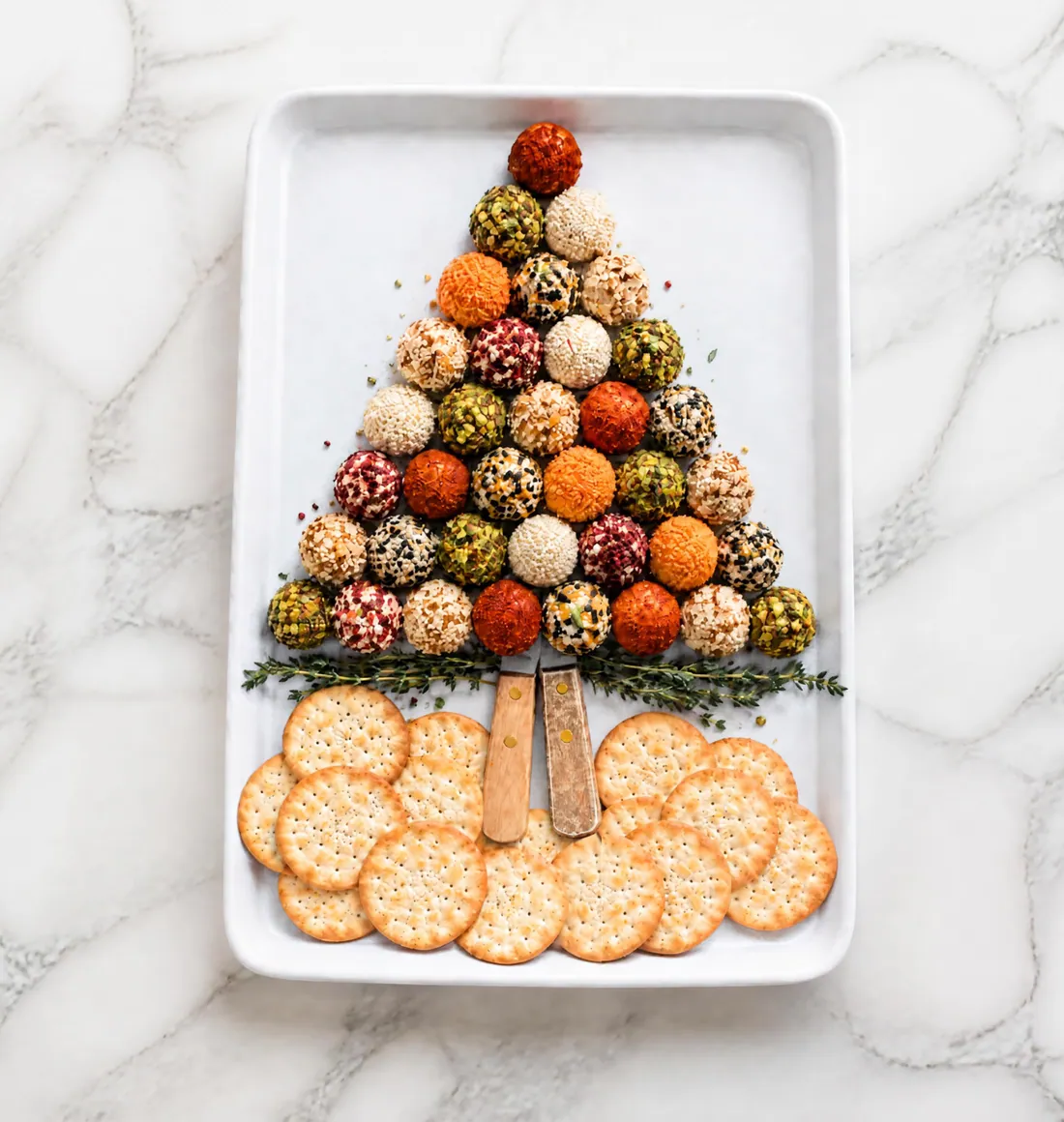 Cream cheese ball platter